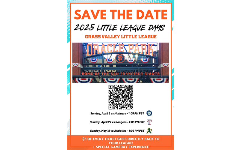 Grass Valley Little League Giants Day